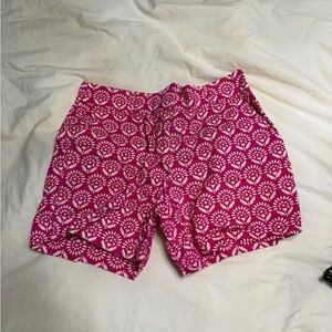 LOFT Fuchsia Floral Print Bermuda Shorts